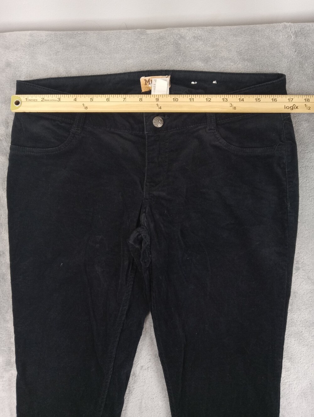 Mudd Women's Black Corduroy Straihgt Jeans Size 11 - Picture 8 of 11